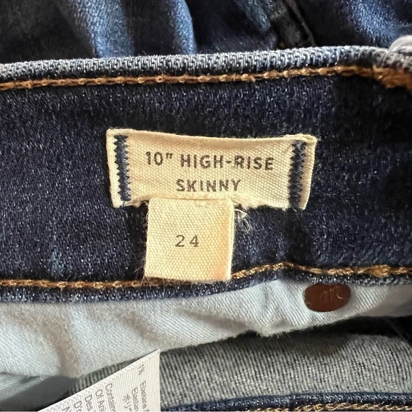 Madewell 10" High-Rise Skinny Jeans Cordell Wash Heatrich Denim Edition Size 24 - Picture 3 of 14